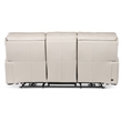 Bowery Hill Modern / Contemporary Zero Gravity Leather Power Sofa in Gray