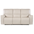 Bowery Hill Modern / Contemporary Zero Gravity Leather Power Sofa in Gray