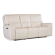 Bowery Hill Modern / Contemporary Zero Gravity Leather Power Sofa in Gray