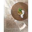 Bowery Hill Contemporary Fabric Upholstered Seat Side Chair in Beige