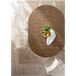 Bowery Hill Contemporary Fabric Upholstered Seat Side Chair in Beige