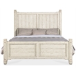 Bowery Hill Modern / Contemporary Wood Queen Panel Bed in White Finsh