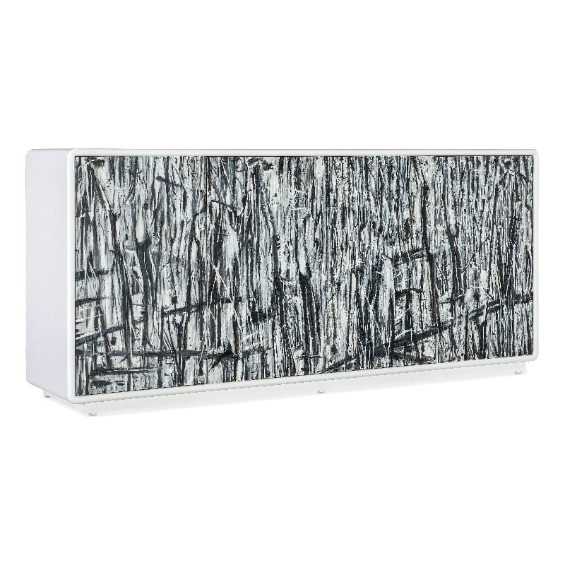 Bowery Hill Modern / Contemporary Wood Credenza in White Finish