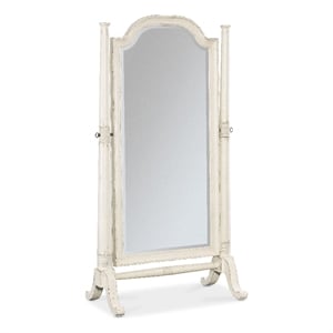 Bowery Hill Modern / Contemporary Wood Framed Floor Mirror in White