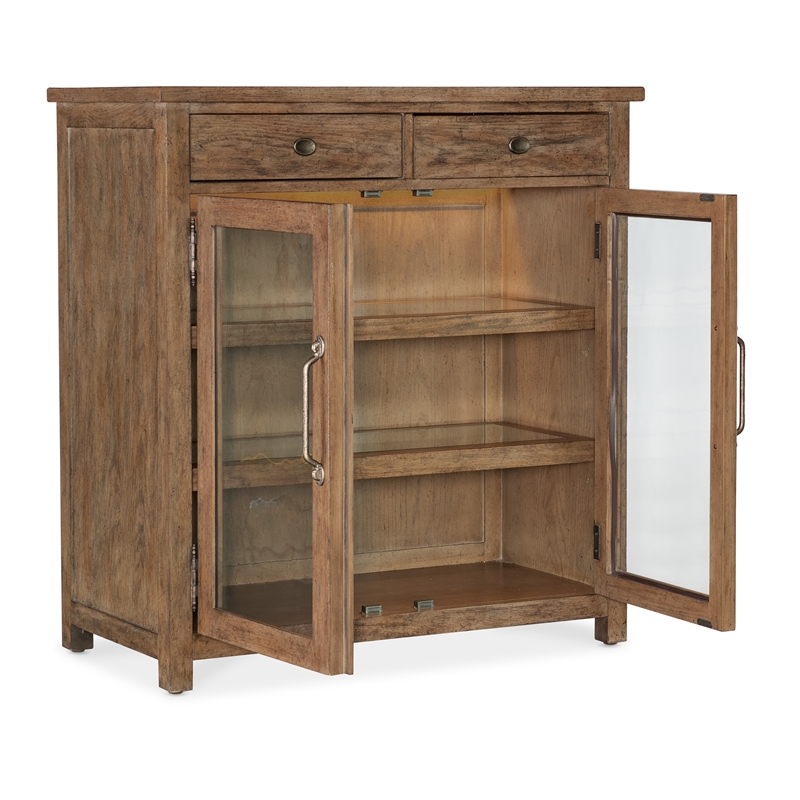 Bowery Hill Modern / Contemporary Wood Pie Chest in Brown Finish