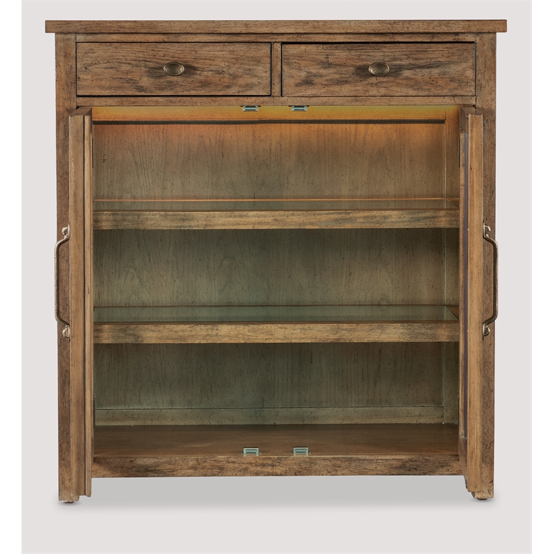 Bowery Hill Modern / Contemporary Wood Pie Chest in Brown Finish