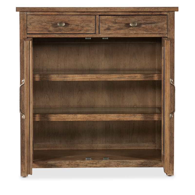 Bowery Hill Modern / Contemporary Wood Pie Chest in Brown Finish