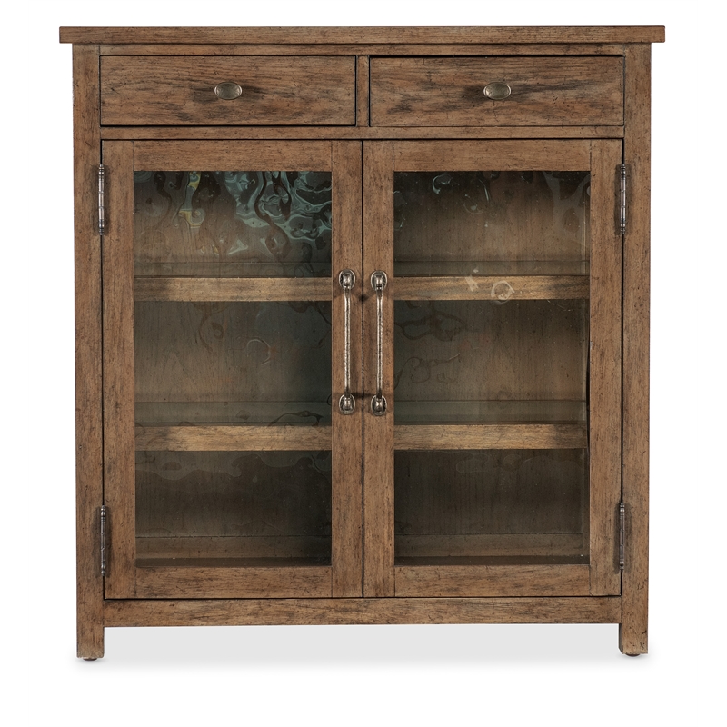 Bowery Hill Modern / Contemporary Wood Pie Chest in Brown Finish