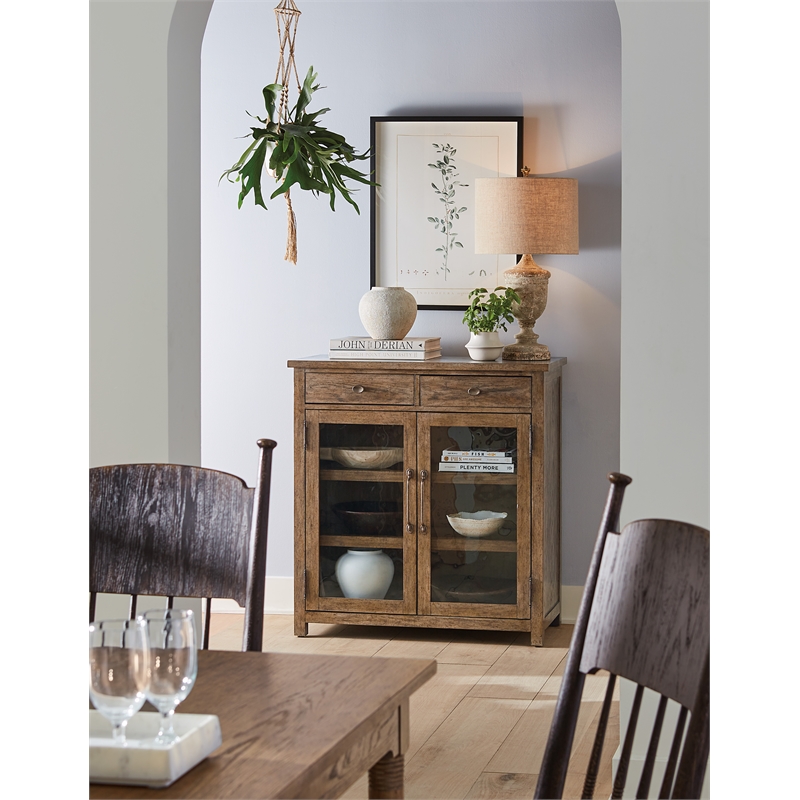 Bowery Hill Modern / Contemporary Wood Pie Chest in Brown Finish