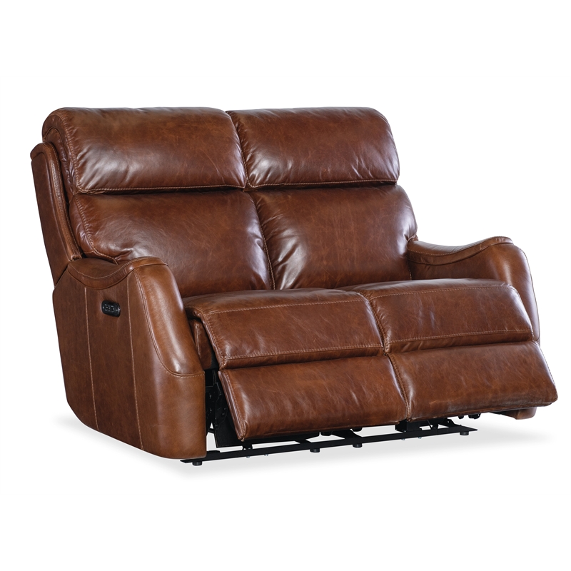 Bowery Hill Modern / Contemporary Zero Gravity Power Loveseat in Brown