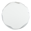 Bowery Hill Contemporary Alabaster Glass End Table in White Finish
