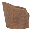 Bowery Hill Modern / Contemporary Leather Swivel Chair in Brown