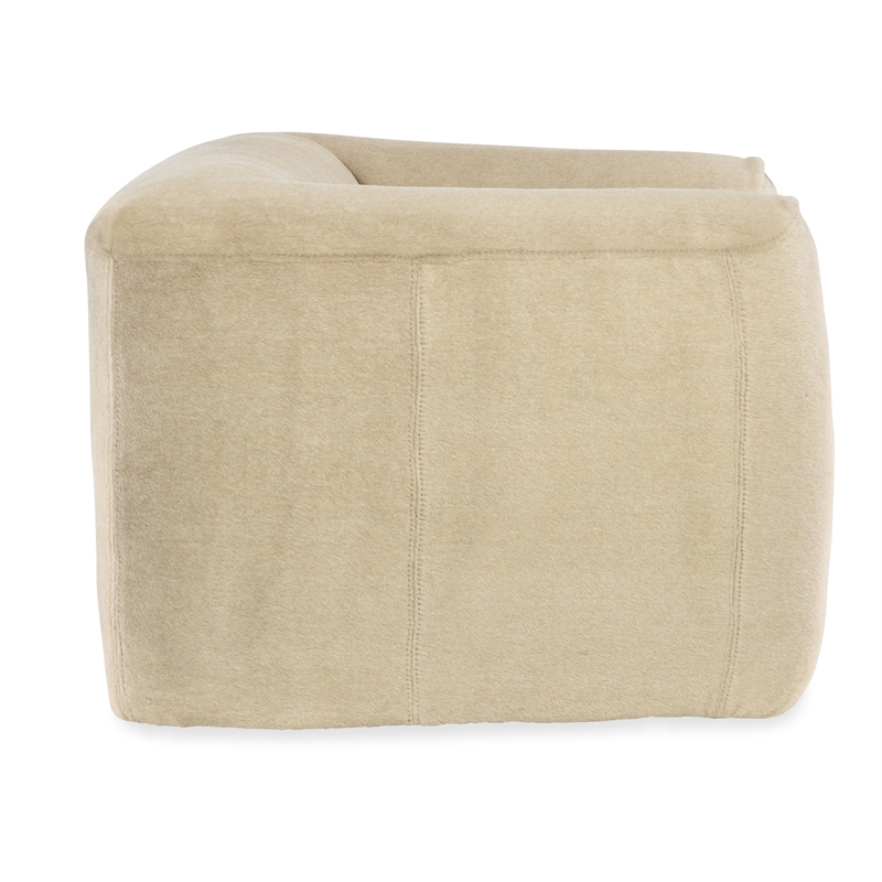 Bowery Hill Modern / Contemporary Stroud Chair in Beige Polyester Fabric