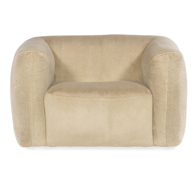 Bowery Hill Modern / Contemporary Stroud Chair in Beige Polyester Fabric