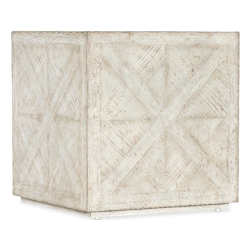 Bowery Hill Modern / Contemporary Wood End Table in Cream Finish