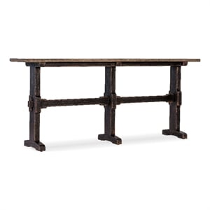 Bowery Hill Modern / Contemporary Wood Console Table in Black