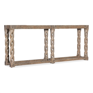 Bowery Hill Modern / Contemporary Wood Skinny Console in Brown Finish