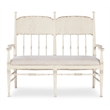 Bowery Hill Modern / Contemporary Wood Dining Bench with Beige Fabric Seat