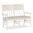 Bowery Hill Modern / Contemporary Wood Dining Bench with Beige Fabric Seat