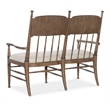 Bowery Hill Modern / Contemporary Wood Dining Bench with Beige Fabric Seat
