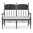 Bowery Hill Modern / Contemporary Wood Dining Bench with Beige Fabric Seat