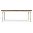 Bowery Hill Contemporary Leg Dining Table with 1-22in leaf in White Wood