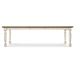 Bowery Hill Contemporary Leg Dining Table with 1-22in leaf in White Wood