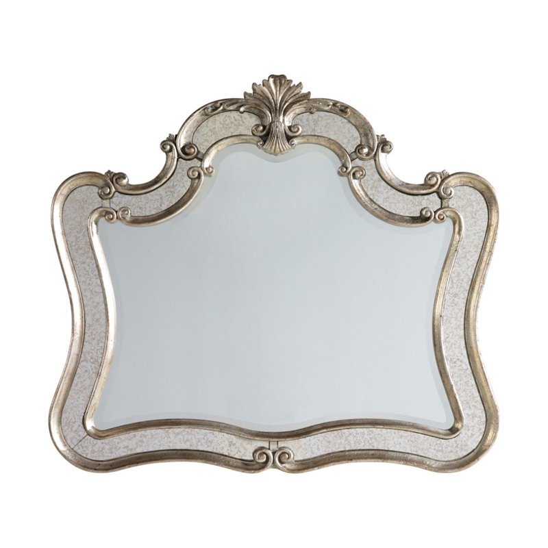 Bowery Hill Contemporary Traditional Mirror in Silver Finish