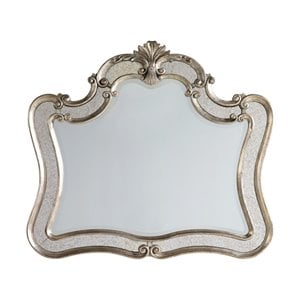 Bowery Hill Contemporary Traditional Mirror in Silver Finish