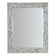 Bowery Hill Modern / Contemporary Wood & Bone Black & White Mirror