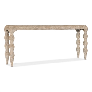 Bowery Hill Modern / Contemporary Console Table in Light Brown Wood Finish