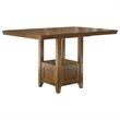 Bowery Hill Modern Wood Extension Counter Height Table in Brown