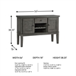 Bowery Hill Modern / Contemporary Dining Room Server in Medium Brown