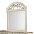 Bowery Hill Bedroom Mirror w/Scrolling Metal Insert Antique White