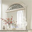 Bowery Hill Bedroom Mirror w/Scrolling Metal Insert Antique White