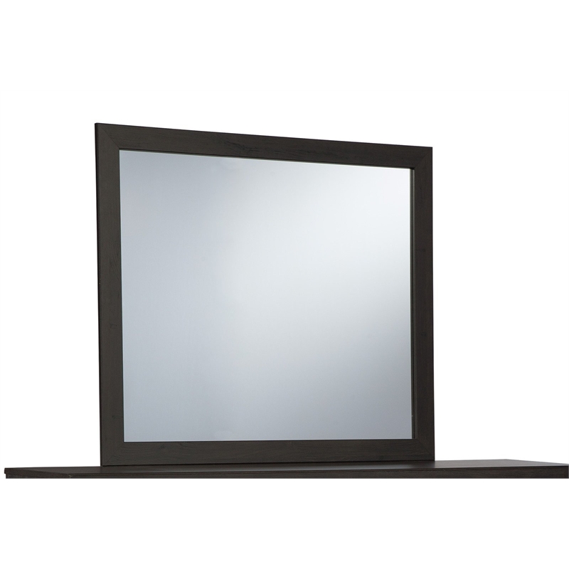 Bowery Hill Engineered Wood Frame Bedroom Mirror - Charcoal Brown