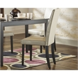 Bowery Hill Fabric Upholstered Dining Chair in Ivory