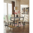 Bowery Hill Fabric Upholstered Dining Chair in Ivory