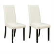 Bowery Hill Fabric Upholstered Dining Chair in Ivory