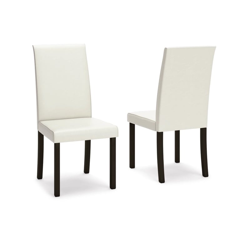 Bowery Hill Fabric Upholstered Dining Chair in Ivory