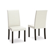 Bowery Hill Fabric Upholstered Dining Chair in Ivory