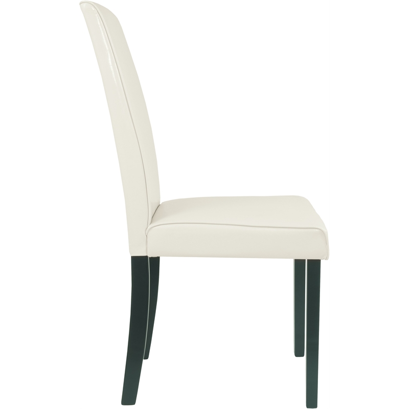 Bowery Hill Fabric Upholstered Dining Chair in Ivory