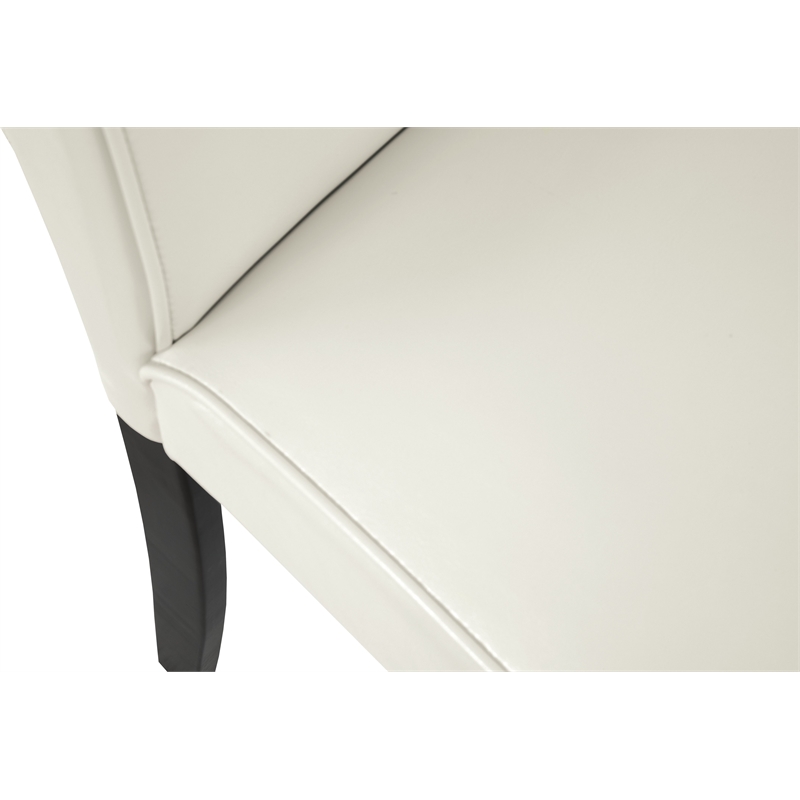 Bowery Hill Fabric Upholstered Dining Chair in Ivory