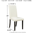 Bowery Hill Fabric Upholstered Dining Chair in Ivory