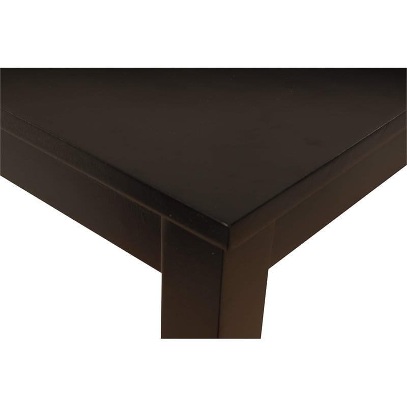 Bowery Hill Engineered Wood Rectangular Dining Table in Dark Brown