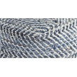 Bowery Hill Modern Handmade Square Pouf/Ottoman in Denim Blue