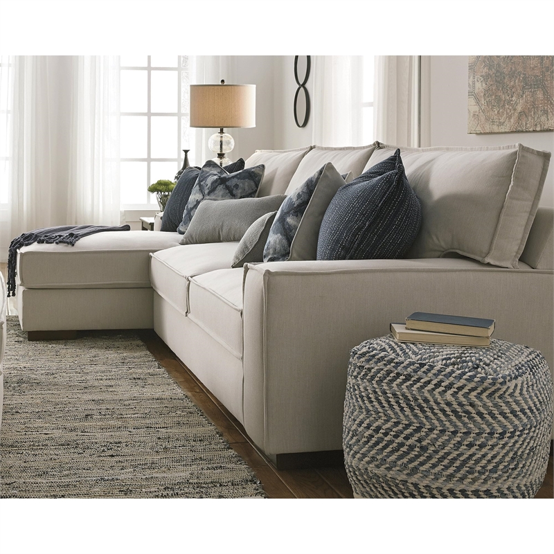 Bowery Hill Modern Handmade Square Pouf/Ottoman in Denim Blue