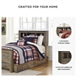 Bowery Hill Contemporary Wood Twin Bookcase Headboard in Brown