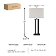 Bowery Hill Contemporary Metal Table Lamp in Bronze (Set of 2)