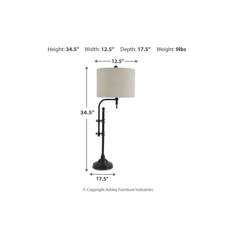 Bowery Hill Modern / Contemporary Metal Floor Lamp in Black Finish